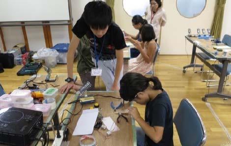 両キャンパス技術教育支援室合同の 香川高専春休みものづくり教室 の開催 ( 図