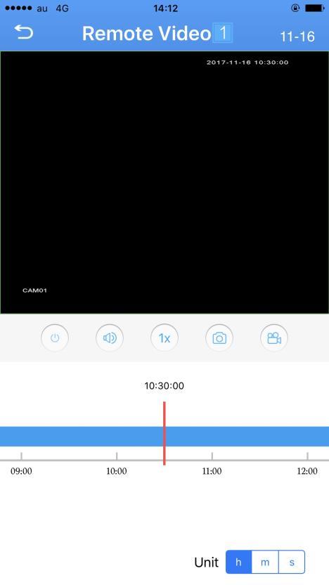 5. 録画データの再生 Live Video 画面で右下のアイコン Remote Video( 再生画面 ) が表示されます をタップすると