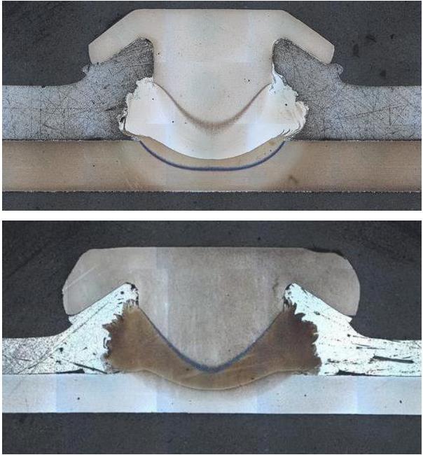 速度及び摩擦時間である 摩擦エレメント接合によるアルミニウム / 鋼継手 ( 出典 : LWF Paderborn) 既存の機械的 / 熱的接合プロセスと較べて 摩擦エレメント接合の場合 引張強度が約 1500 MPa の最高強度のシート金属を使用することが可能であり 新たな用途が広がっている この他 摩擦エレメント接合は複数材料の接合にも使用することができる 7.