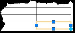 グリップを使った編集 表示されるグリップはそれぞれ異なる役割 表のグリップ 表を移動