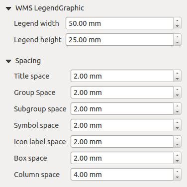 LegendGraphic Dialogs When you have added a WMS layer and you insert a legend composer item, a request will be send to the WMS server to provide a WMS legend.