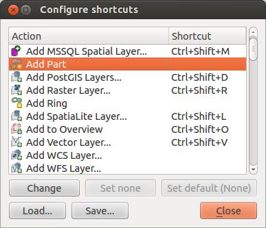 Chapter 8 8.1 QGIS provides default keyboard shortcuts for many features. You can find them in section. Additionally, the menu option Settings Configure Shortcuts.