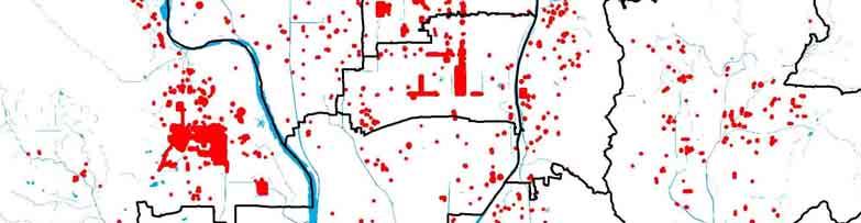 浸水発生箇所図 ( 市全体 ) 浸水被害発生箇所 件 1,600