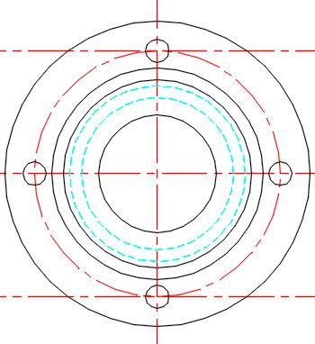 図 3) 9 確定すると ( 図 4) のように R5 の円が 4 つ回転複写されます 円の半径を指定または