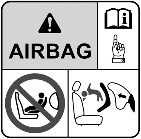 必読! 安全なドライブのために SRS エアバッグシステムを正常に機能させるために 助手席 SRS エアバッグに関する警告ラベル 2 66K20540 助手席 SRS エアバッグ装備車 助手席サンバイザーの両面には 次の警告ラベルが貼られています このラベルは 助手席 SRS エアバッグが作動したときにお子さま用シートにあたえる影響と お子さま用シートの取り付けに関する禁止事項を示しています