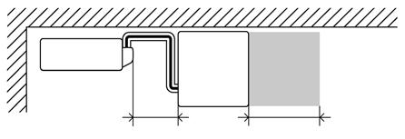 据付工事 据付場所の制約 ( ヒートポンプユニットと貯湯ユニット間 ) ヒートポンプユニットと貯湯ユニットの間隔をあけて設置してください ヒートポンプユニットから出る冷風が ふろ配管などにあたらないように設置してください メンテナンス ( 修理 ) スペースを確保する必要があります ヒートポンプユニットからの冷風がふろ配管にあたり 浴槽の湯の温度が上がらない場合があります 後方配管の例 〇〇