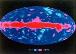 1 宇宙膨張説 1.1 宇宙の始まりから現在まで 宇宙の始まりは 138 億年前 超高温 超高密度の火の玉 ビッグバン の急膨張により誕生したとされている この説は1947 年にアメリカのジョージ ガモフによって提唱され ビッグバン理論と呼ばれている この理論の証拠として定説になっているのが 1964 年 ペンジアスとウィルソンが発見した宇宙マイクロ波背景放射である ( 図 1.