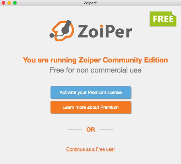 インストール完了後 Zoiper5 を起動してください 初回起動時には 通話時に使用するスピーカーとマイク等のテスト画面 (