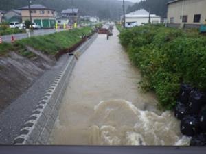 5ha の浸水被害が発生〇災害復旧事業の適用要件の確認 : 豪雨 (35 mm / 時 )
