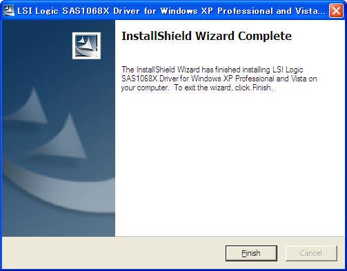 InstallSield Wizard Complete MPT_READ.TXT f) LSI Logic PCI Fusion-MPT Miniport Driver g) [C: SWSetup SP36737] [C: SWSetup SP38150 xp_x64] SAS 2.