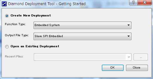 6. SSPI Embedded ユーザーフロー 2 データファイルとアルゴリズムファイルを生成します 1) Deployment Tool を開きます
