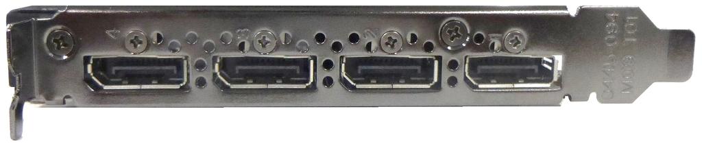 6.3 モニタインターフェース コネクタ仕様 Quadro P2000 は映像出力用として 4 つの Display-Port コネクタを装備しています モニタケーブルの接続は 2.