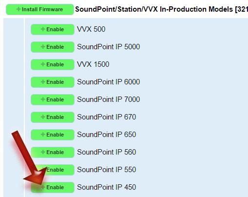 これで SoundPoint IP450 が使用可能になります すでに内線を設定している場合には OSS