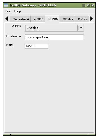 4.APRS サーバーに位置 (GPS) 情報を送る方法 ノード局のソフトウェア (ircddbgateway) のパラメーターを下記設定にする D-PRS: Enabled Hostname: rotate.aprs2.net Port: 14580 < 使用方法 > ID-51 の例を示す 1.