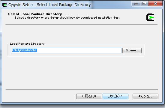 Download without Installing で実行した人は 今度は Install from Local Directory を実行するために 再度 setup.