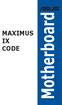 MAXIMUS IX CODE Motherboard