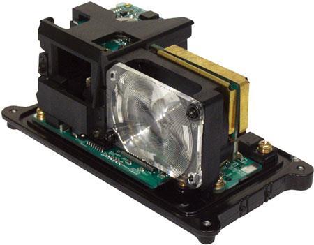 レーザレーダセンサ 機能 : パルス状に発光するレーザー照射に対する散乱光を測定し