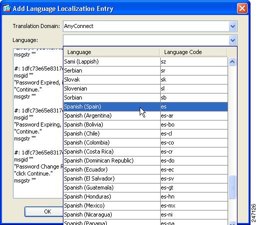 ステップ 3 この変換テーブルの言語を指定します ( 図 12-11) ASDM では Windows