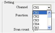 5-2. チャンネルの設定 全てのチャンネルに対してそれぞれの測定 Function を設定します ( デフォルトは DCV) OP-41 が搭載されている場合は CH10 まで OP-42