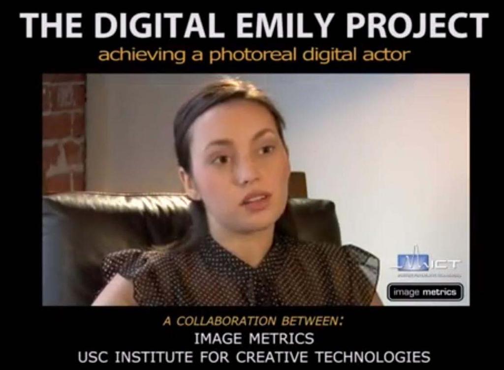 デジタル エミリー 俳優の表情 質感を CG で再現 (2010)
