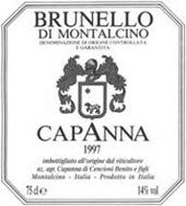カパンナ CAPANNA 生産者 HP : http://www.capannamontalcino.