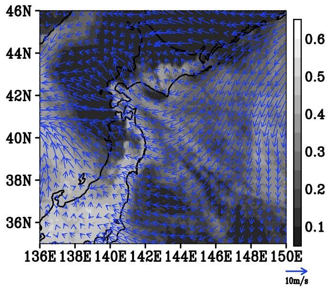 1.1 ヤマセ 海洋性極気団を起源とした冷湿な北東風 => 水平規模 ~1000 kmの現象