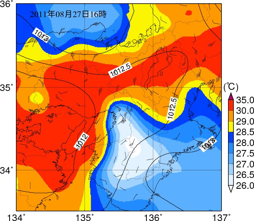 は16時には大阪の強雨を予報しておらず18時に30mm程 度の雨を予測していた これは ①MSMは初期値の精