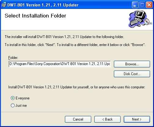 3. DWT-B01 Version 1.21, 2.11 Updater 3.