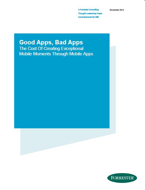 Finding the answers: Forrester 調査 : What makes a mobile app good? 北アメリカと英国インドの 1,000 ユーザー What makes it bad?