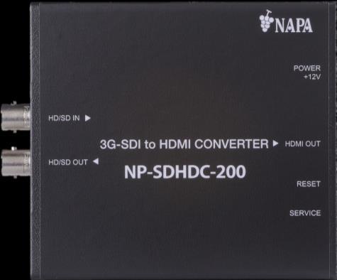 特長 SMPTE-425M SMPTE-274M SMPTE-296M SMPTE-125M に対応 最高解像度 1080p@60Hz HDMI 出力に対応 入力 SDI 信号のスルーアウト機能付き