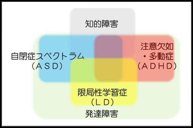 発達障害とは 神経発達症の各障害の合併も多い 一般社団法人 日本自閉症協会 HP より 自閉スペクトラム症 (ASD) とてんかん ASDの約 25~30% にてんかんを合併する自閉症が重度なほど高率 (Anukirthiga et at.
