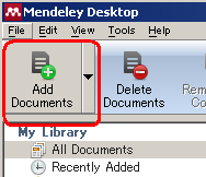 論文データを追加する 論文データを追加する Mendeley のライブラリに論文データを追加する方法はいくつかあります 自分のパソコンにある PDF から自動的 に論文情報を抽出して登録することもできますし 多くのメジャーなデータベースは 論文情報の詳細画面から その論文のデータを簡単な操作で登録可能です 手持ちの PDF ファイルを登録する PDF ファイルを Mendeley に登録すると