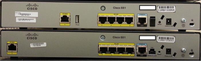New Hardware Cisco 881 (C881-K9) 2014 年 4 月 提 供 開 始 1 FE WAN 1 USB 2.