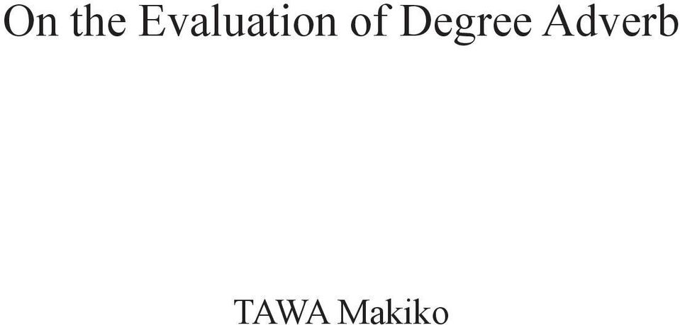 of Degree