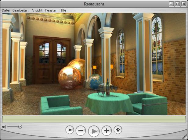 QuickTime VR 形式エクスポート シーンまたはオブジェクトを中心にパノラマムービーを作成できます QuickTime(mov 形式 ) ムービーとして使用できま すので VR パノラマによる閲覧ビュアをお客様に提供することができます