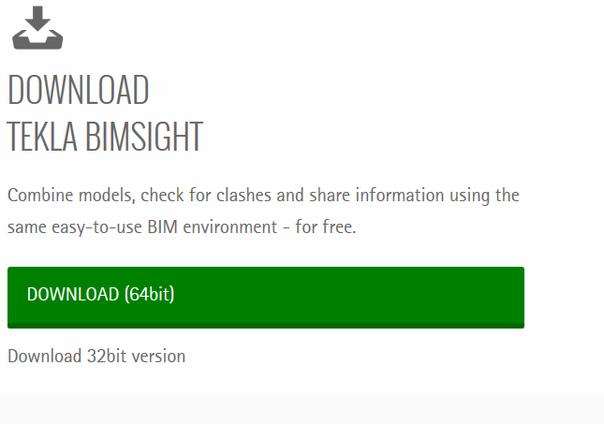 BIMsight のダウンロードページに移動します ダウンロードページには 左上に下図のようなダウンロード画面が表示されます 64bit