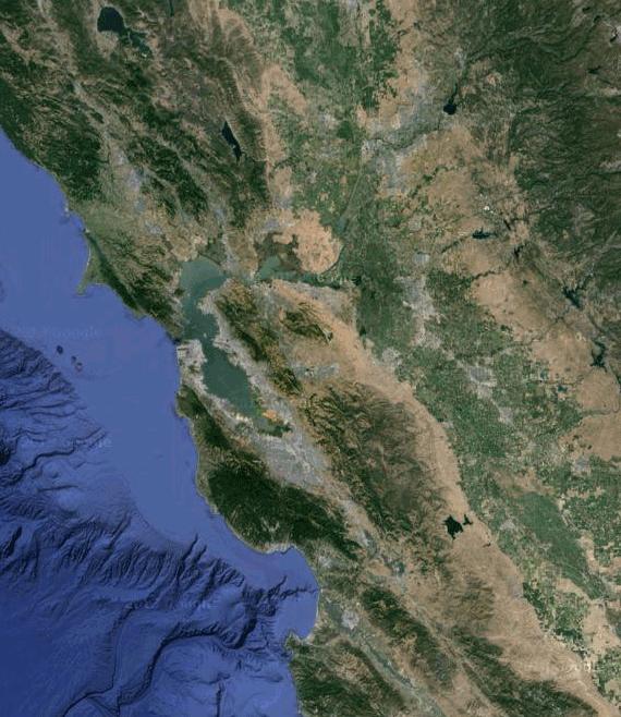 サンタローザナパサクラメントモントレー Santa Rosa Napa Sacramento & Monterey 周辺拡大図 ラック リドル Rack & Riddle