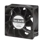 Fan 92 92 38 mm San Ace 92 9GA type Low Power Consumption Fan General Specifications Material Frame: Plastic (Flammability: UL 94V-), Impeller: Plastic (Flammability: UL 94V-) Expected life See the
