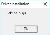 HASP のサービスの開始画面が表示されます Finish ボタンをクリックします 設定は以上になります 赤色のプロテクトキー (HASP) を挿して ATLUS