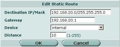 スタティックルート ルータ - スタティック デフォルトルートのゲートウェイの変更 デフォルトゲートウェイは デフォルトルートに一致するパケットの転送先を決定します デフォルトルートのゲートウェイを変更するには 1 [Router] [Static] [Static Route] の順に選択します 2 1 列目の [ 編集 ] アイコンを選択します 3 [Gateway] フィールドに