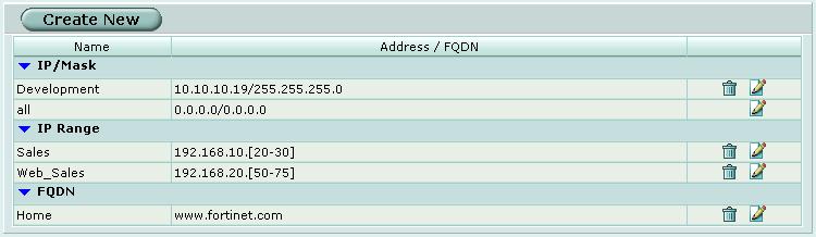ファイアウォールアドレスリストの表示 ファイアウォール - アドレス IP アドレスとネットマスクは 次の形式を使用して入力します x.x.x.x/x.x.x.x ( たとえば 192.168.1.0/255.255.255.0) x.x.x.x/x ( たとえば 192.168.1.0/24) IP アドレス範囲は 次の形式を使用して入力します x.x.x.x-x.x.x.x たとえば 192.