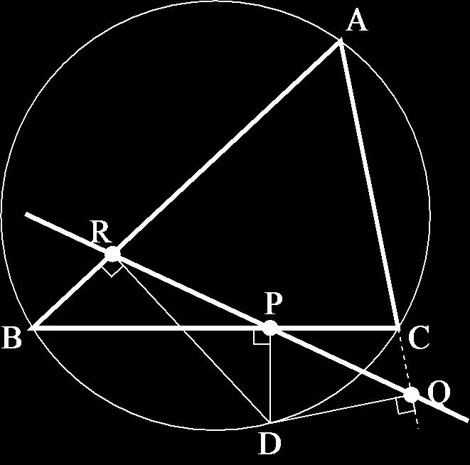 シムソンの定理の証明 ( 方針 ) ABC と 3 点 P, Q, R において BP