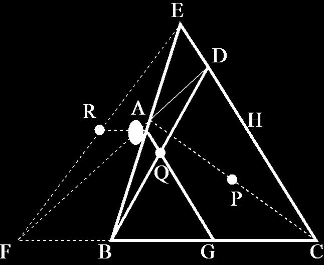 ニュートンの定理の証明 EBC と 3 点 P, Q, R において BA ED CF 1