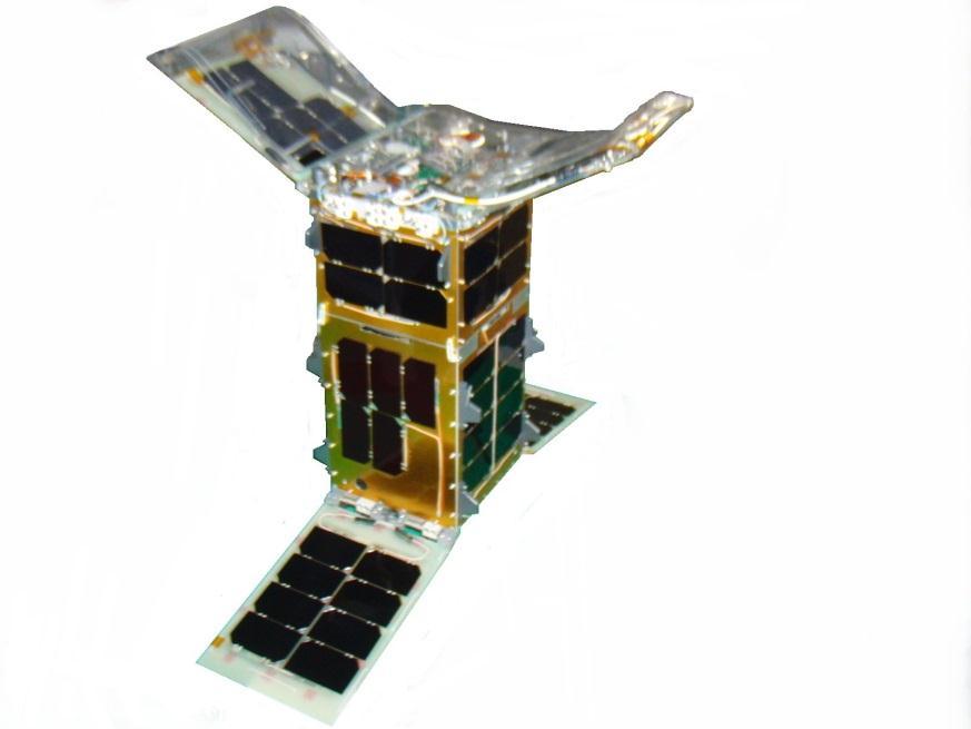 3. GPM 相乗り公募小型副衛星 (1/7) : STARS-II 開発機関 衛星名称 香川大学 STARS-II 1 重力傾斜を利用したテザー伸展 : 300m 導電性テザー (EDT) を 重力を利用して伸展する 人工衛星によるテザー伸展は国内初である