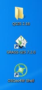 (8)QGIS をインストールしたパソコンのデスクトップに QGIS 2.