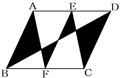 4 [ 解答 ] cm 2 3 Gは ABC の重心なので, 4 ( ADG の面積 )=( ABC の面積 ) 6=8 6= (cm2 ) 3 [ 問題 ]( 後期期末 ) 右の図のように, B=90,AB=8cm,BC=6cm の三角形 ABC がある 中線 AD,CE の交点を F とするとき, 四角形 BDFE の面積を求めよ [ 解答 ]8cm 2 1 ( ABC の面積 )= 6