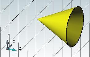 円錐ではその頂点位置がローカル座標中心となる 奥行 20