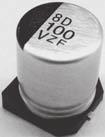 小形アルミ電解コンデンサ表面実装対応 長寿命低 Z 縦形チップ部品 (105 ) アルチップ TM -MZF シリーズ面実装低 Z 耐洗浄長寿命 低インピーダンス 105 10,000 時間保証 定格電圧 :6.