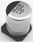 小形アルミ電解コンデンサ表面実装対応 長寿命 縦形チップ部品 (105 ) アルチップ TM -MLF 105 10,000 時間保証 定格電圧 :6.3~50V 静電容量 :1.