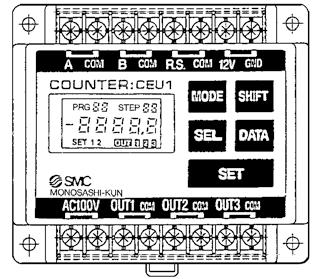 MODE DOWN SEL. SET C100~240VCOM OUT1OUT2OUT3OUT4OUT5S.
